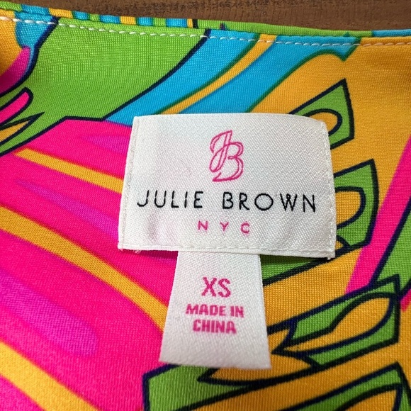 Julie Brown NYC Livie Dress Pink Tropicana Retro Shift Dress Bright Floral - Picture 10 of 13